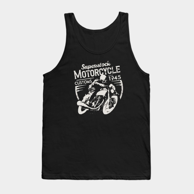 Vintage Superstock Motorcycle Customs Tank Top by SilverfireDesign